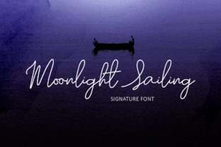 The Gentle Flow of Moonlight Sailing Script for Creative Brands