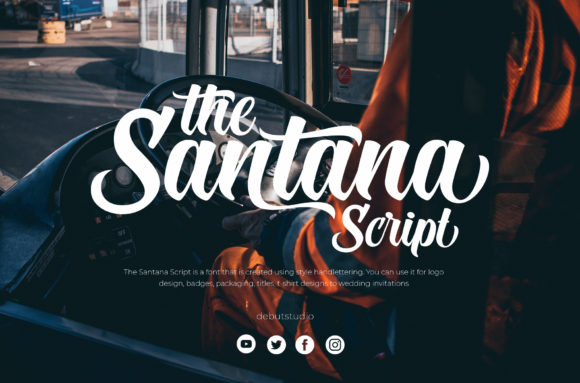 The Santana Script: A Modern Calligraphy Font for Elegant Designs