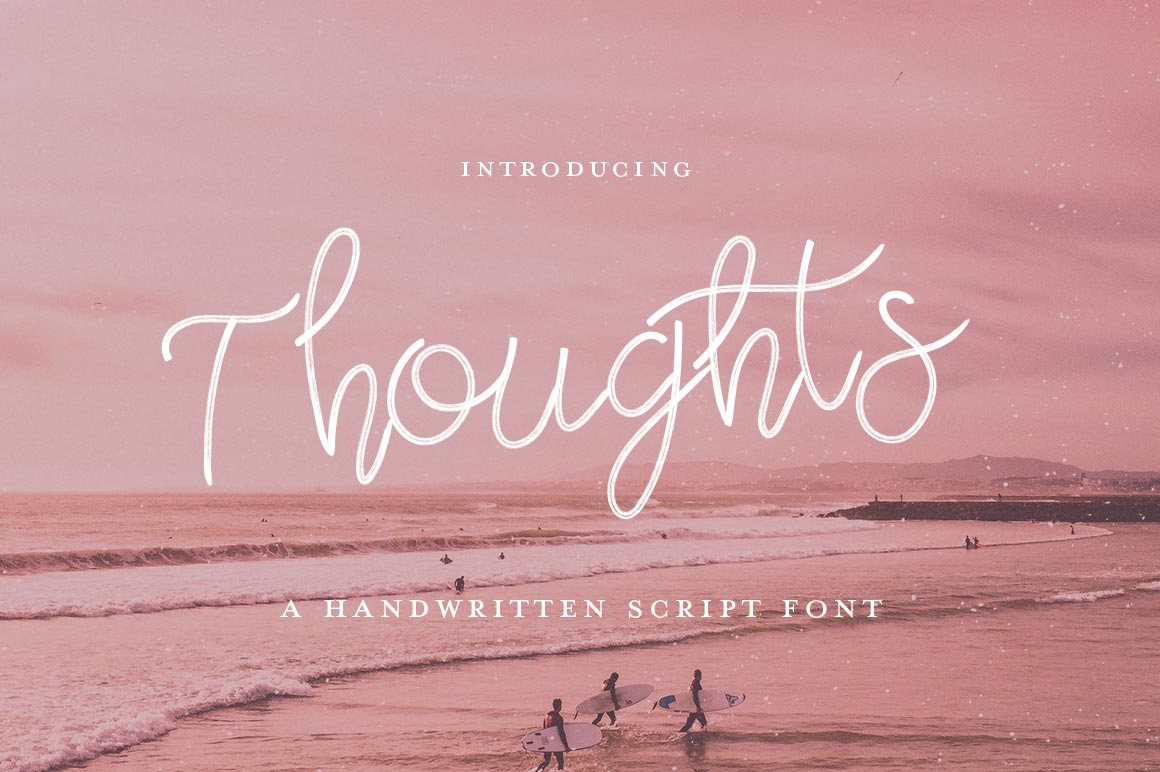 Thoughts Script: Elevate Your Design with Handwritten Charm